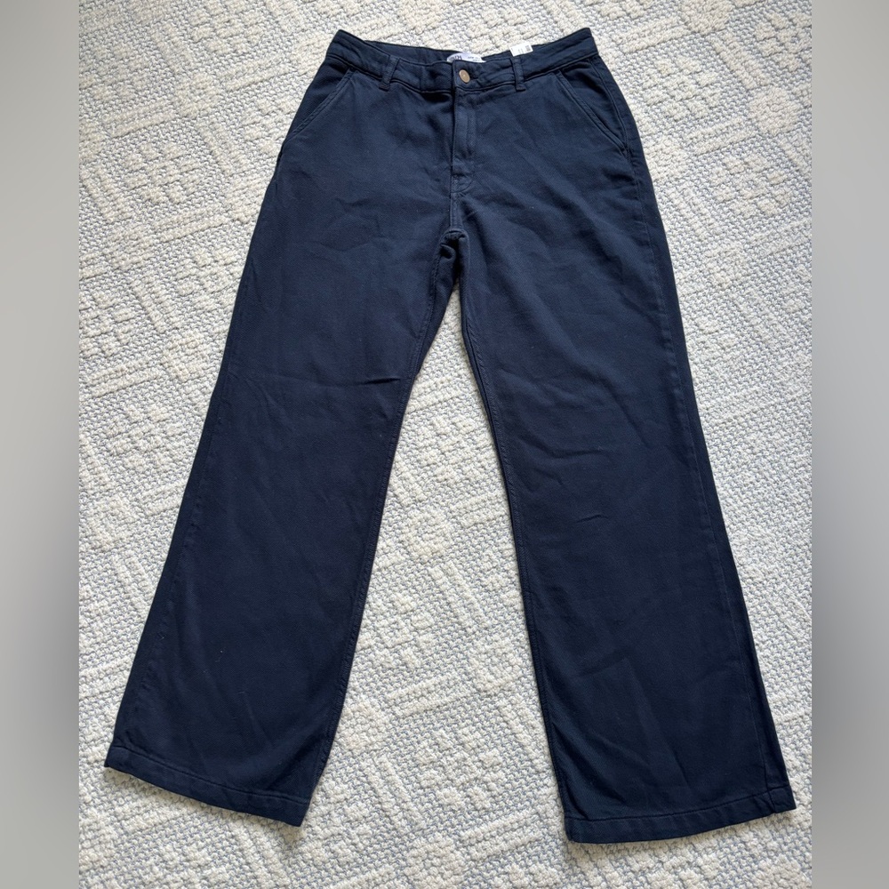 Zara Navy wide leg pant sz 4